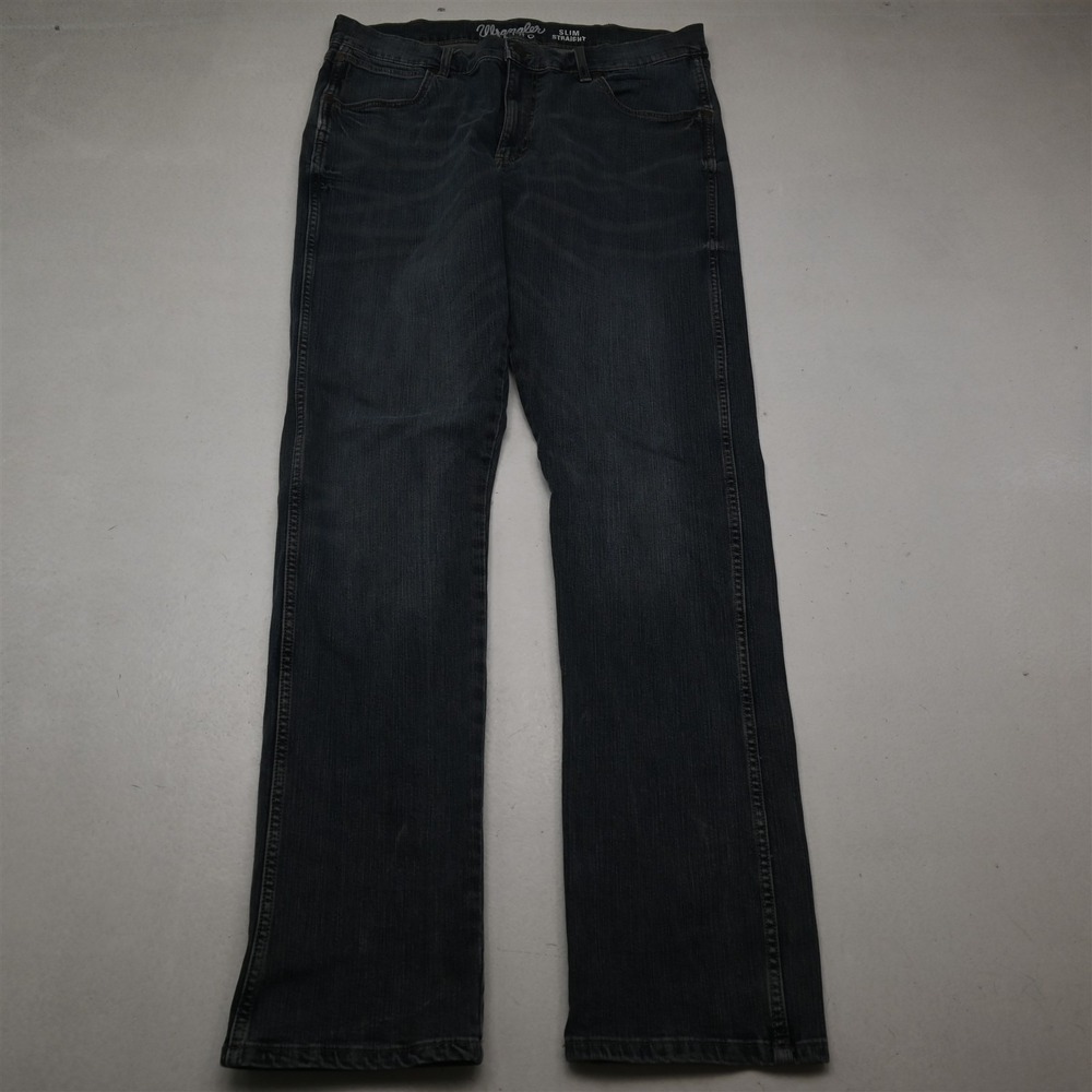 Wrangler‎ Retro 34x36 Medium Stretch Denim Slim Straight Mens Jeans